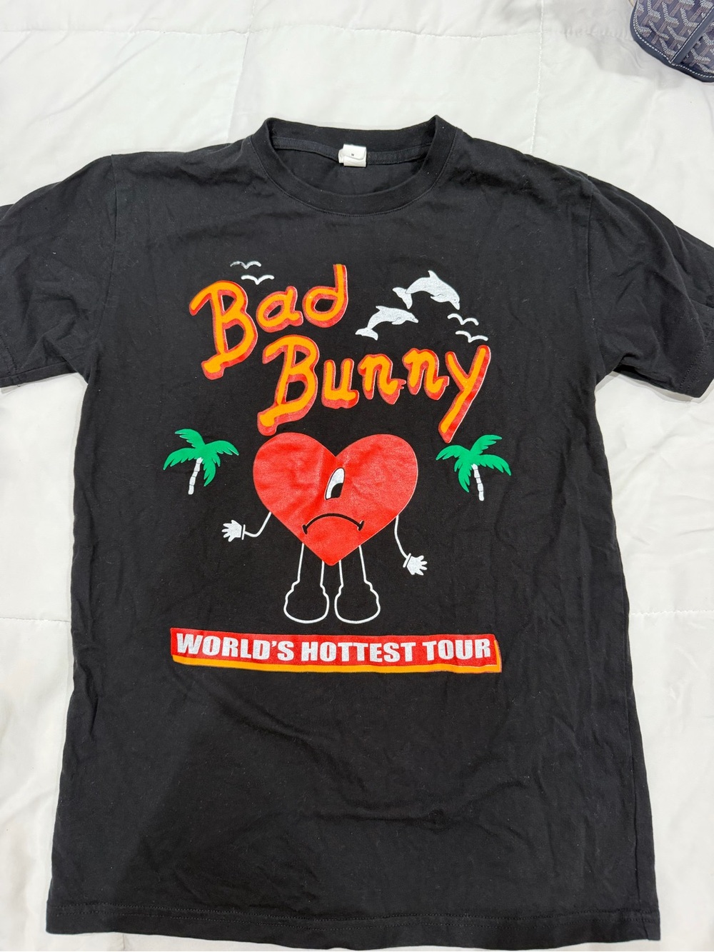 Bad Bunny "World's Hottest Tour" Graphic Tee - Black & Red